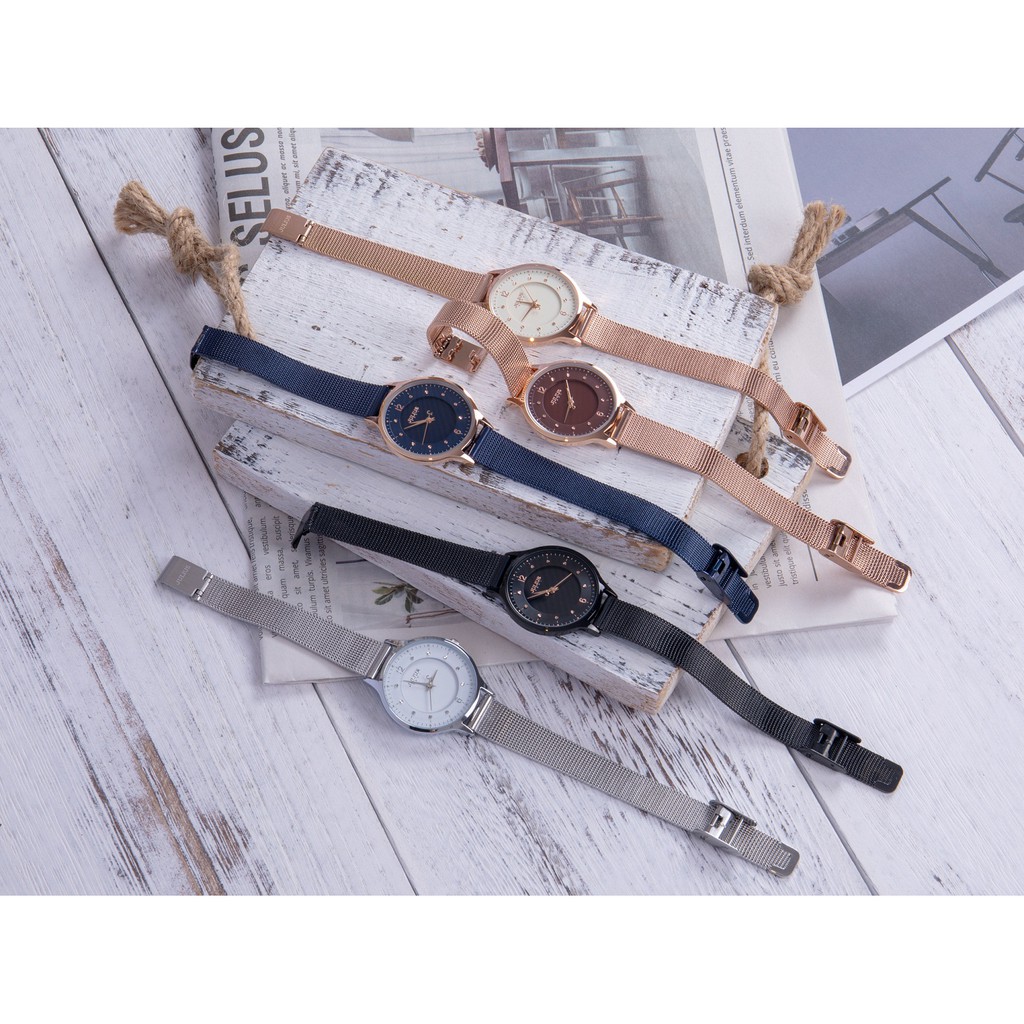 Đồng hồ nữ JULIUS JA-1060 dây thép | Julius Official
