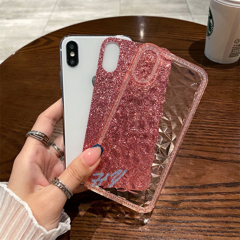 Ốp Điện Thoại Mềm Trong Suốt Chống Sốc Phối Kim Tuyến Cho iPhone 6 6s 7 8 Plus SE 2022 2020 X XR Xs Max