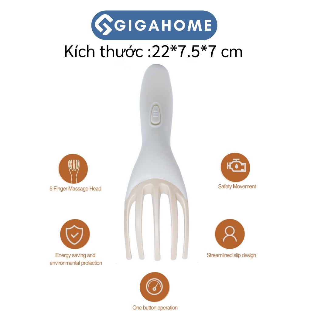 Cây Massage Đầu GIGAHOME Giúp Giảm Mệt Mỏi, Lưu Thông Máu Tốt Dùng Pin 8183