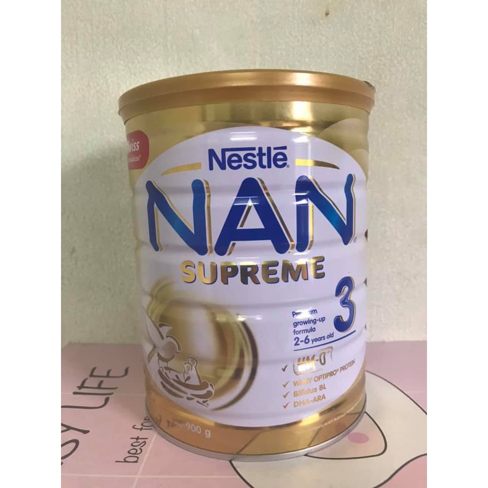 Sữa bột Nan Supreme 3 (900g) mẫu mới