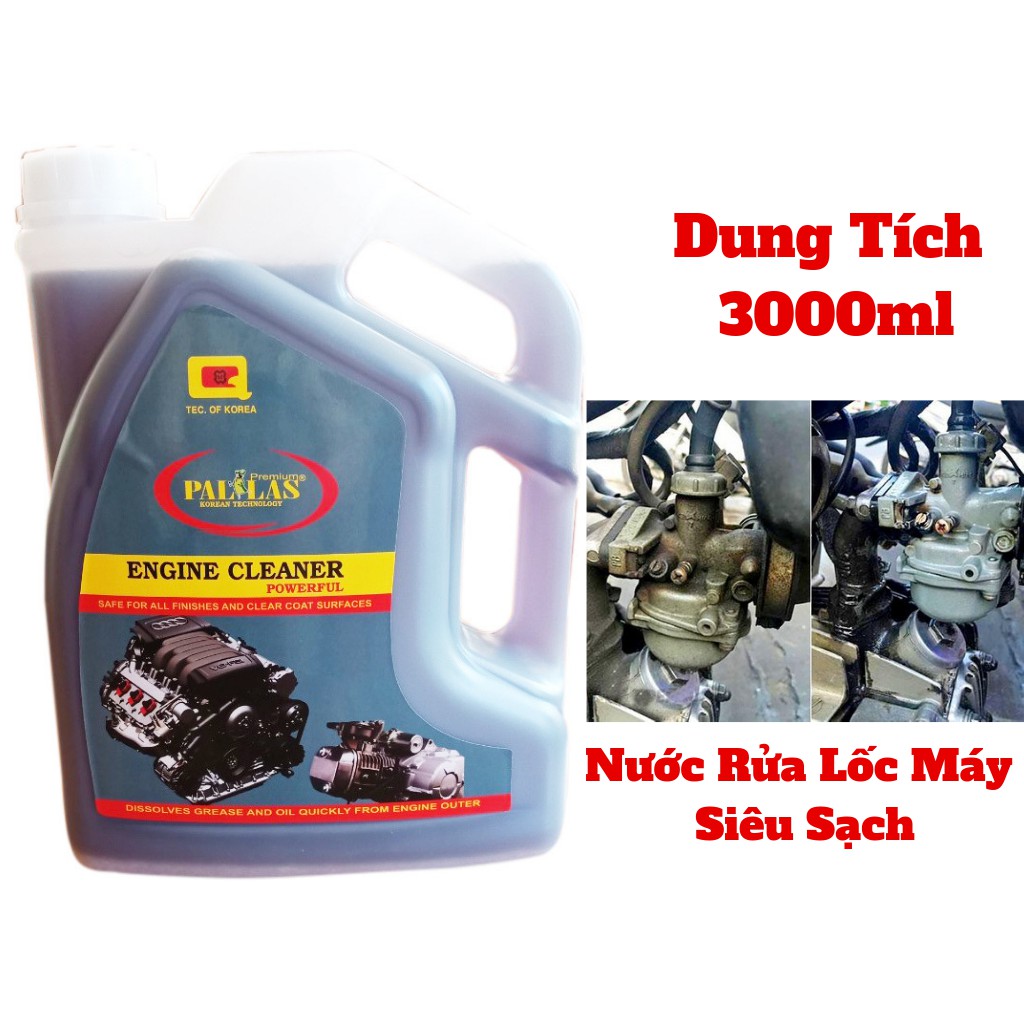 '' 3 Lít '' Dung Dịch Rửa Lốc Máy Siêu Mạnh, Tẩy Khoang Máy, Đầu Bò Pallas