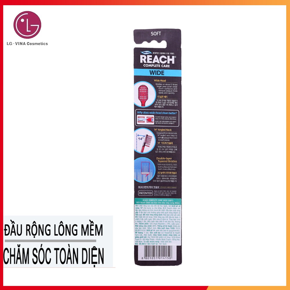 Bàn Chải Răng REACH Chăm sóc toàn diện Đầu rộng (Lông mềm)