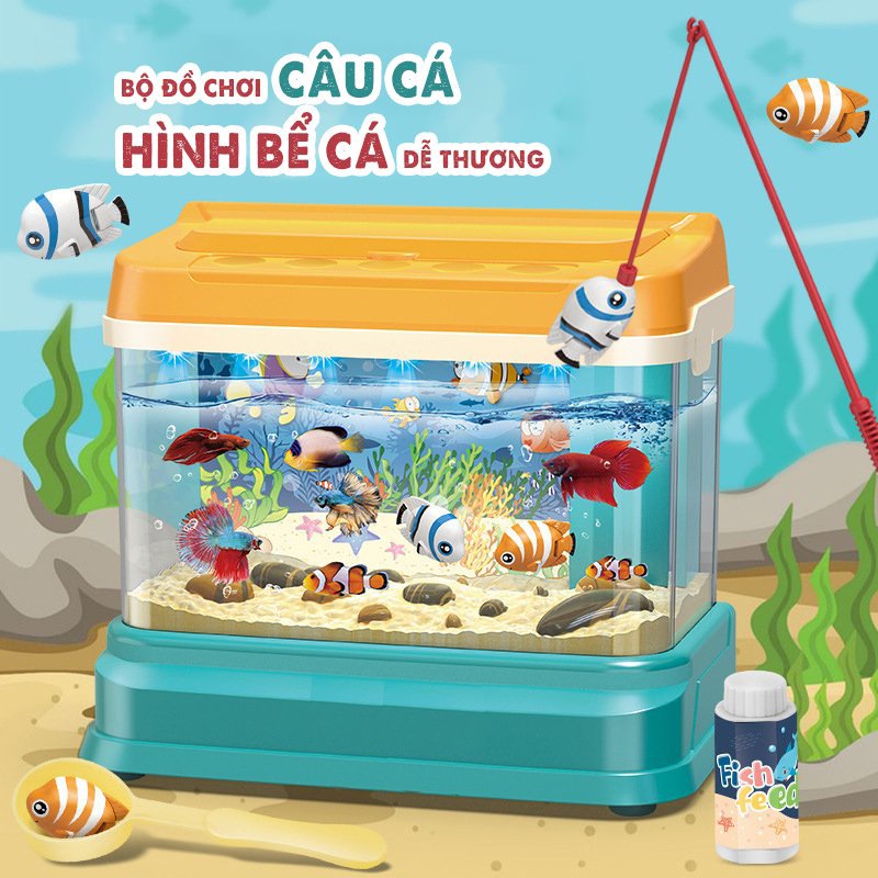 Đồ chơi câu cá,bể cá sinh động cho bé có âm nhạc và ánh sáng - DNHTOYS