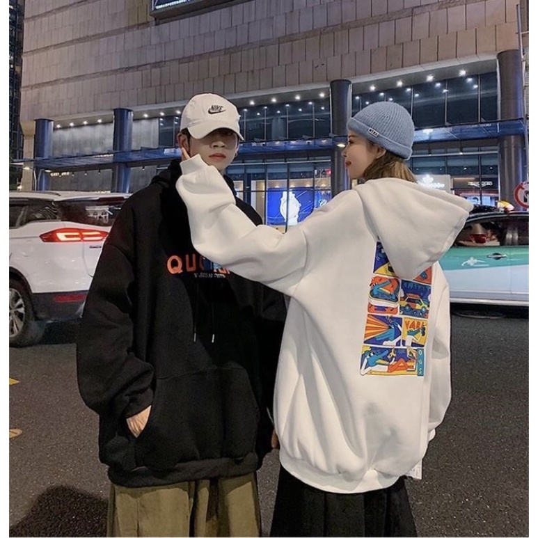 ÁO NỈ ĐÔI NAM NỮ HAI MÀU TRẮNG VÀ ĐEN HÌNH IN CHẮC CHẮN (hàng có sẵn) | BigBuy360 - bigbuy360.vn