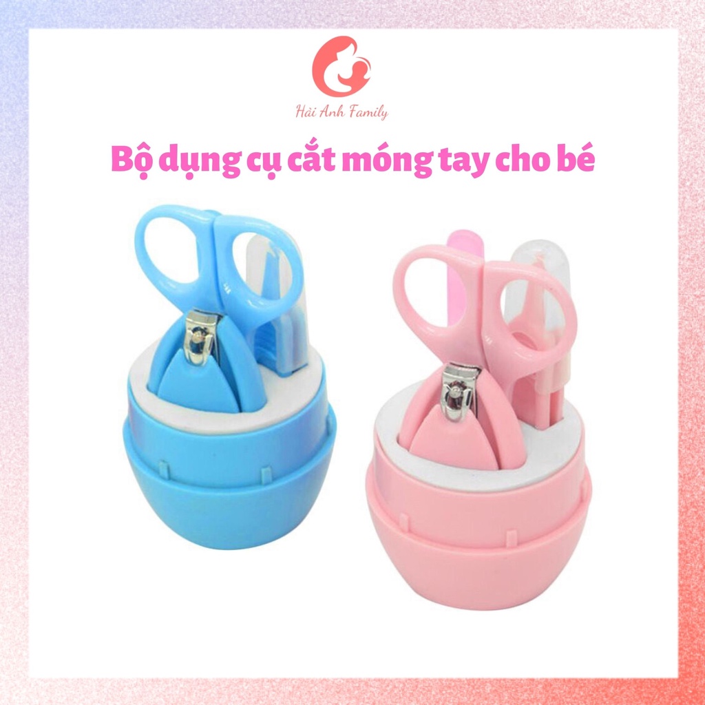 Bộ 4 món dụng cụ kéo, kềm cắt móng tay cho bé