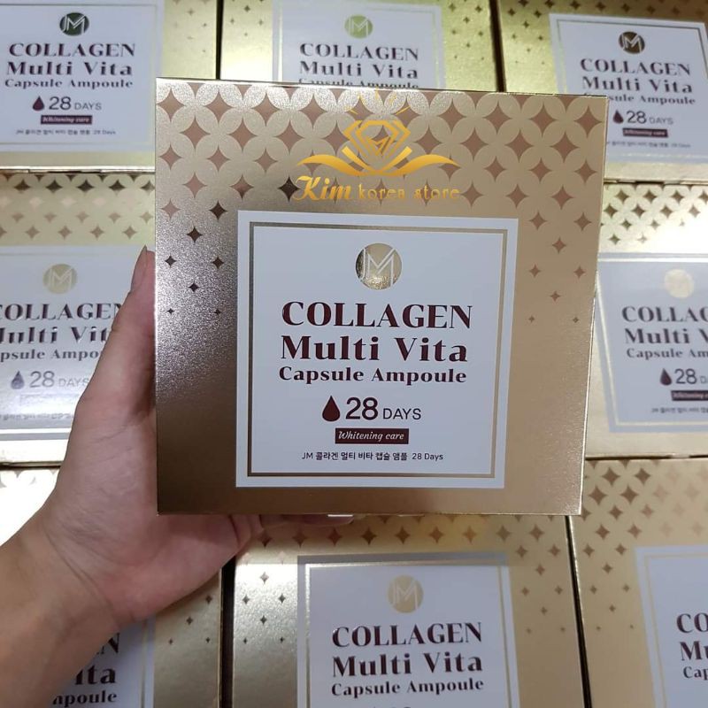 Viên collagen Multi vita capsule ampoule cho da căng mịn sáng khỏe