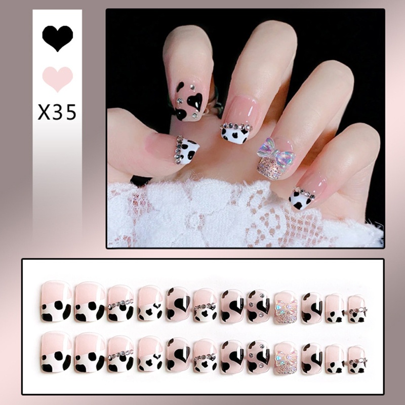 Bộ Móng Tay Giả Hình Vuông Bằng Acrylic Cho Nữ