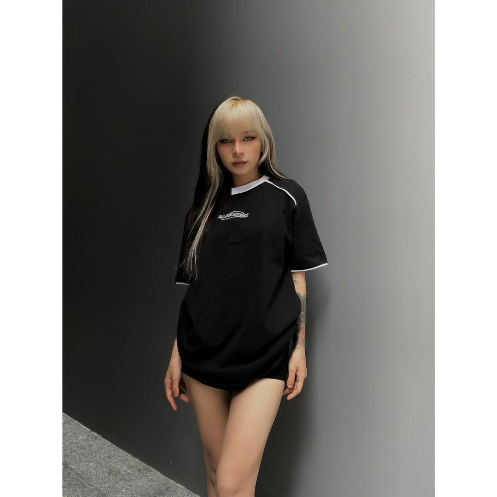 Áo Thun Tay Lỡ Unisex SAIGONESE Chạy Viền Lines Form Nam Nữ 2 Màu
