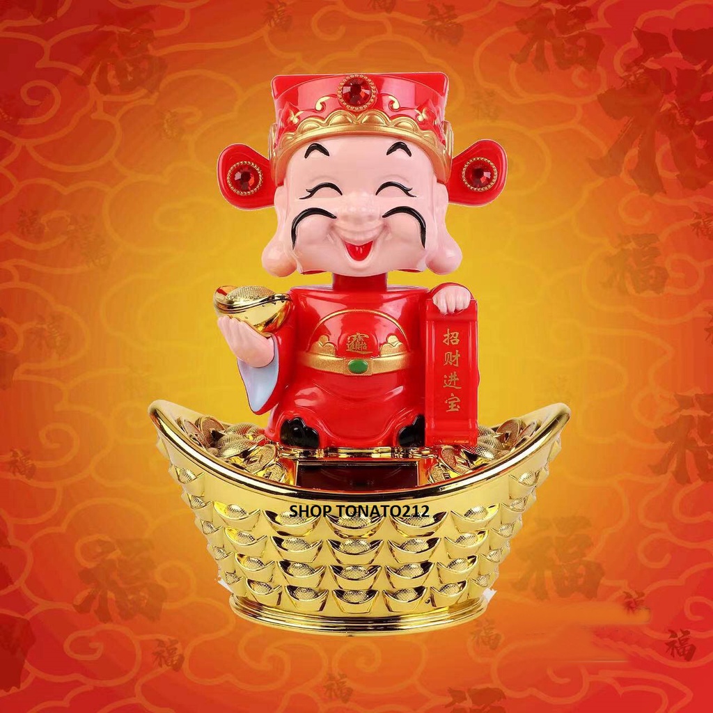THẦN TÀI GẬT ĐẦU NĂNG LƯỢNG MẶT TRỜI 8899 CAO 18CM