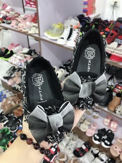 giày búp bê đá đính nơ siêu sang chảnh