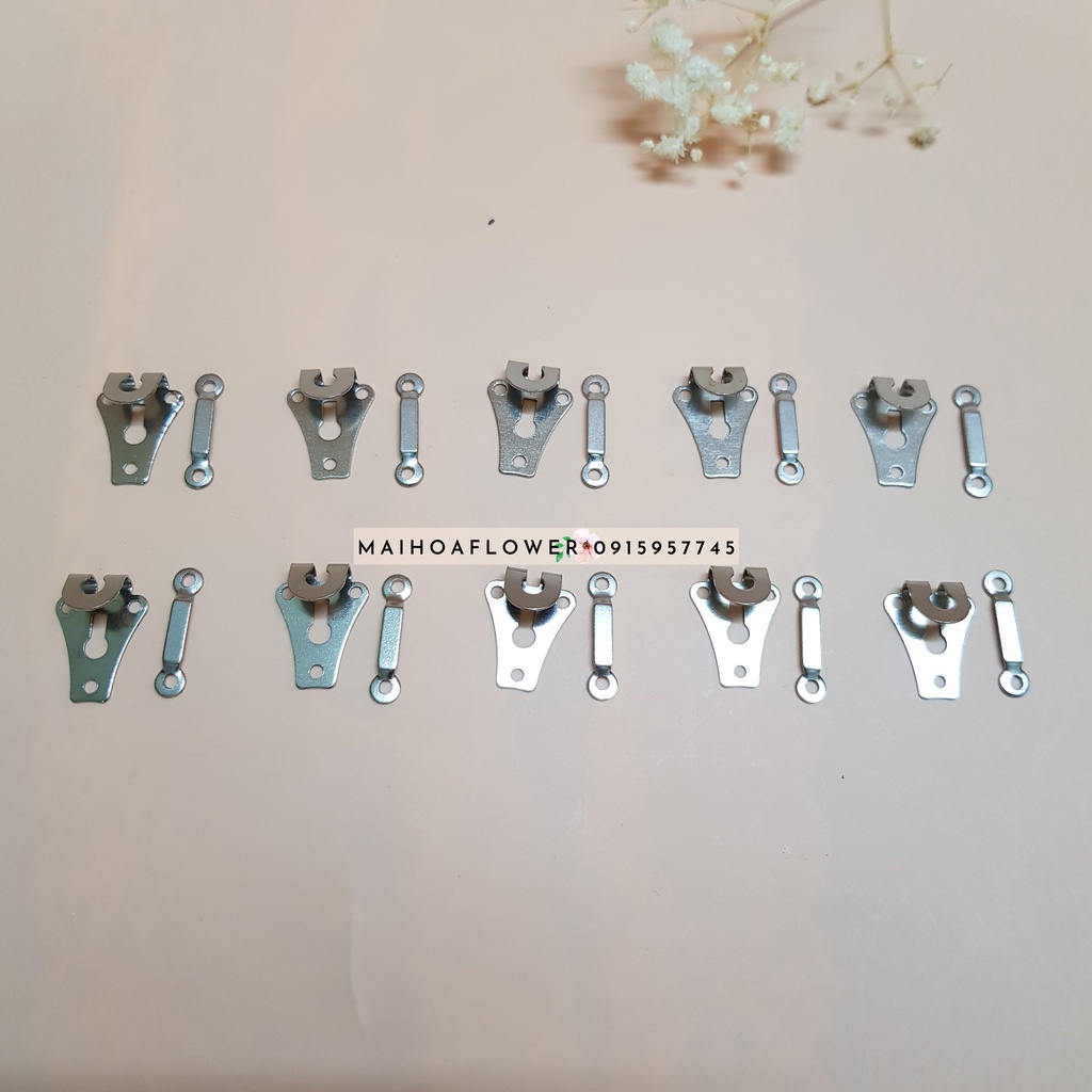 Bộ móc cài quần vải, khuy cài quần tây bằng kim loại hàng tốt bền đẹp, Maihoaflower