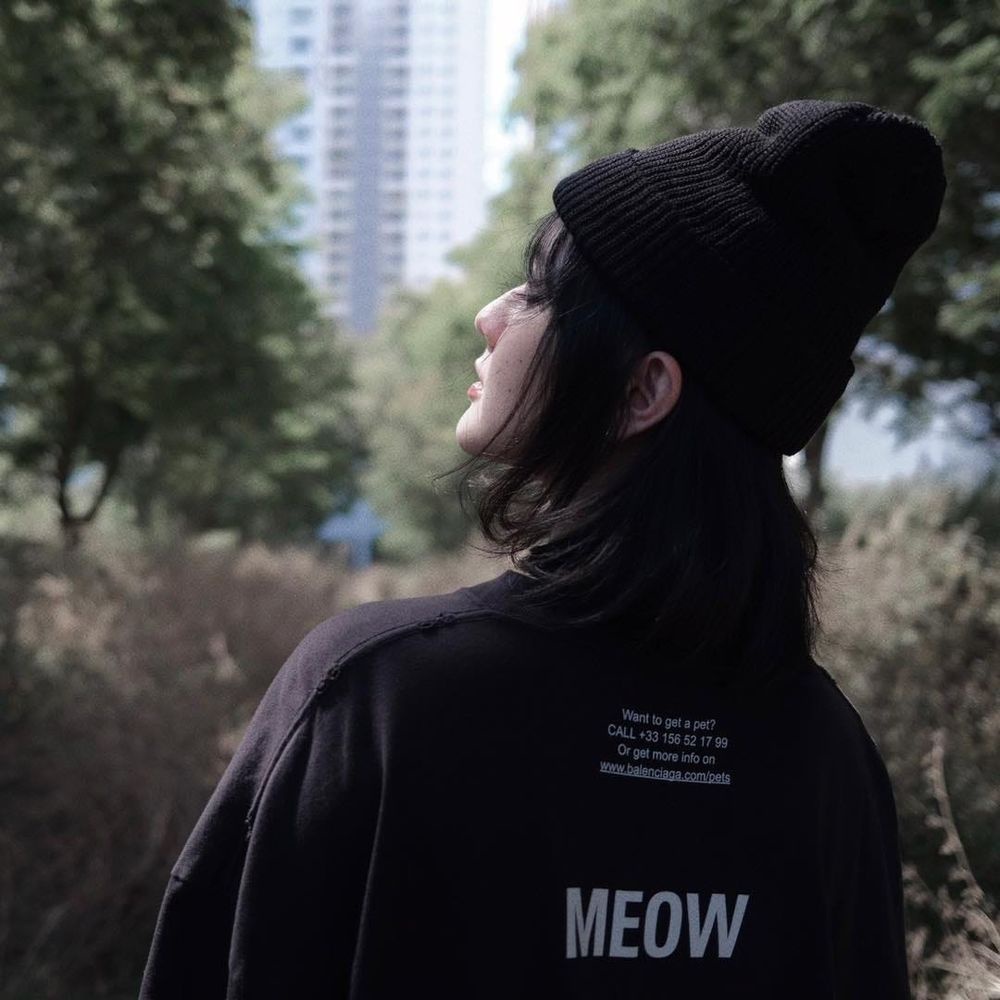 Áo thun Balenciaga Meow love cat Sơn Tùng M-TP Hải Tú đen trắng