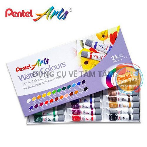 [ TÂM TÂM ]-Màu nước Pentel 24 màu-
