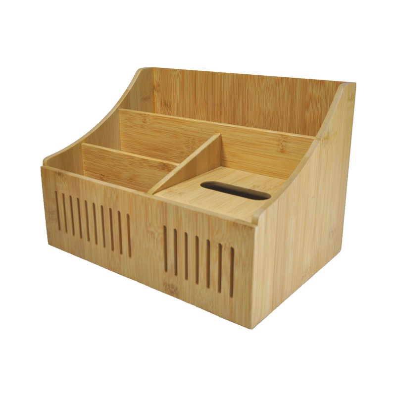 Hộp Đựng Dụng Cụ Văn Phòng Bàn Làm Việc Bằng Gỗ Tre Nhiều Ngăn - SNF Bamboo and Craft