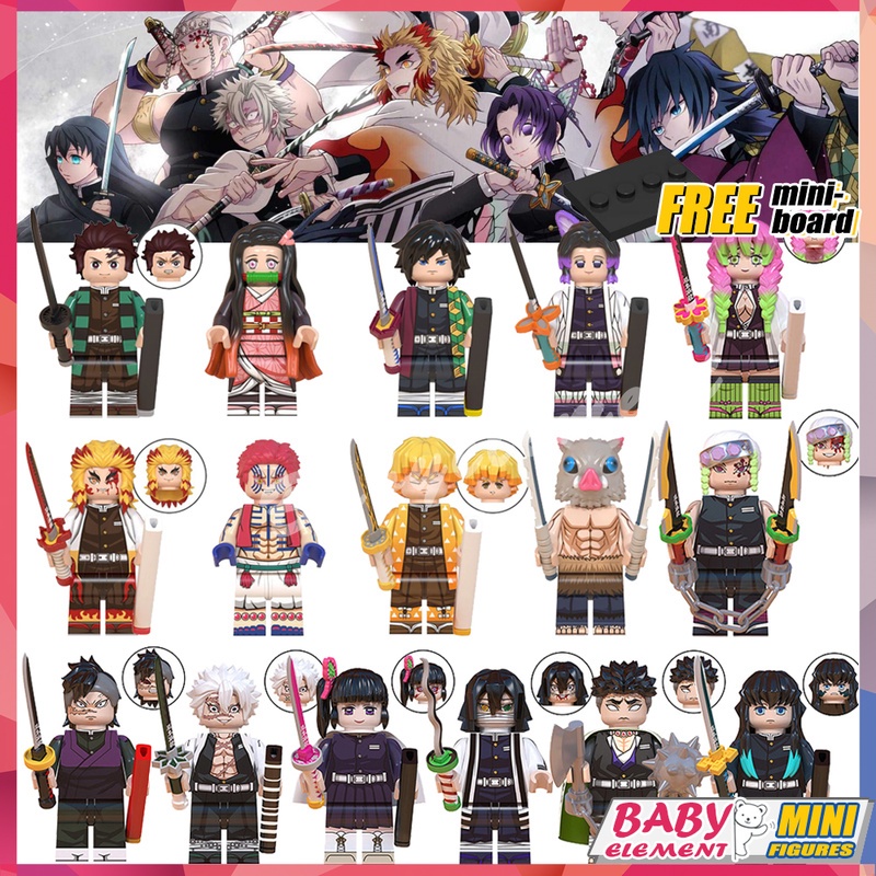 Mô Hình Nhân Vật Kamado Tanjiro Kanroji Mitsuri Phim Demon Slayer 16 Loại WM6116 WM6137