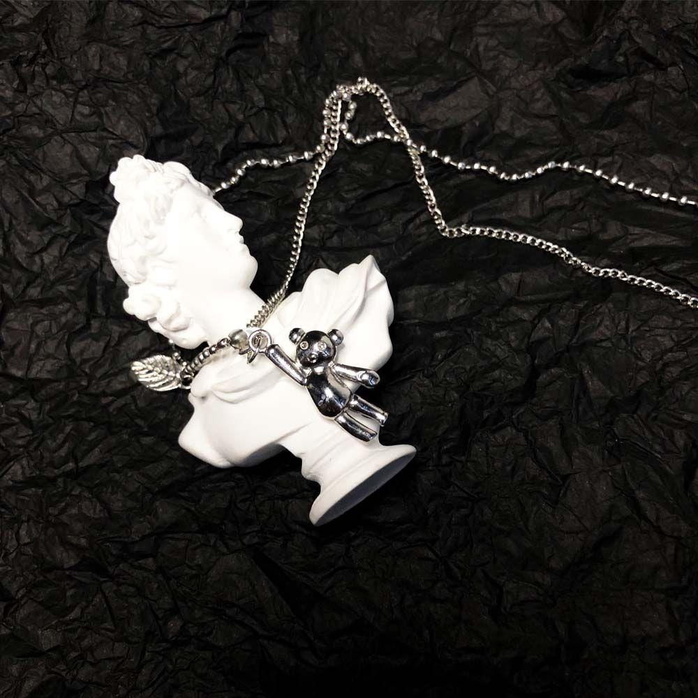 VANES1 Vòng cổ Hợp Kim Mặt Hình Thỏ / Gấu Phong Cách Hip Hop Đơn Giản Cho Nam Nữ