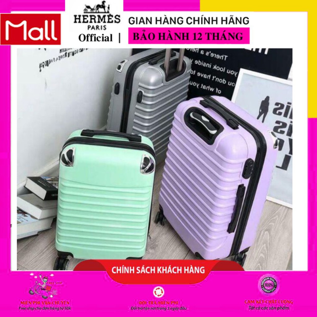 SIZE 24 - Vali du lịch VÁ GÓC 7 màu siêu bền đẹp chống vỡ chống xước giá rẻ hợp đi chơi đi du lịch VL989