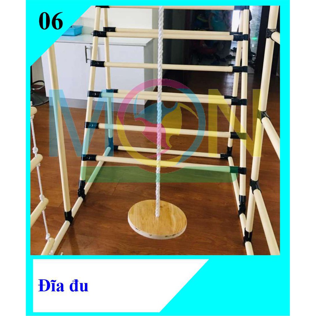 Phụ kiện đĩa đu bộ cao 1.8m - Xà đu đa năng MONMIN - Khung vận động cho bé