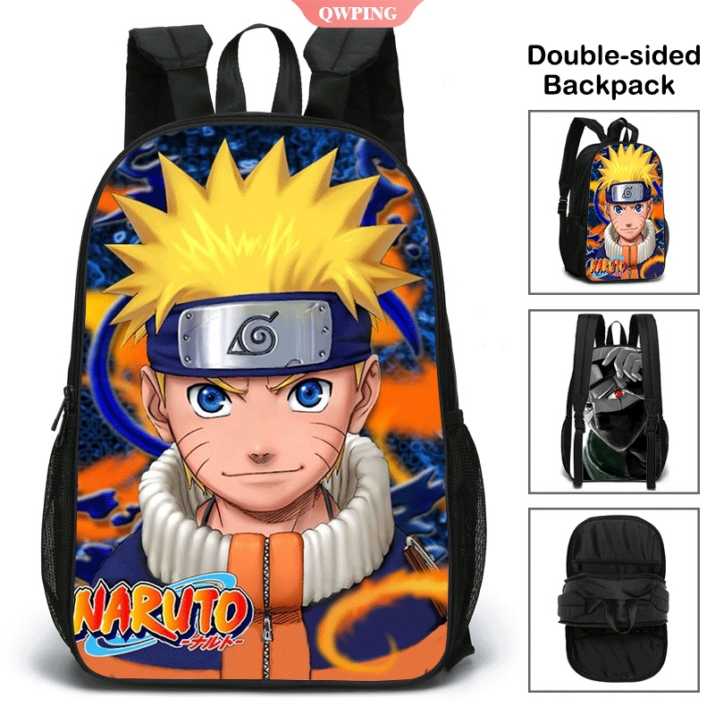 Ba Lô Đi Học / Du Lịch Hai Mặt In Nhân Vật Anime Naruto Akatsuki