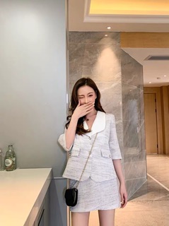 bộ vải tweed hàn quốc