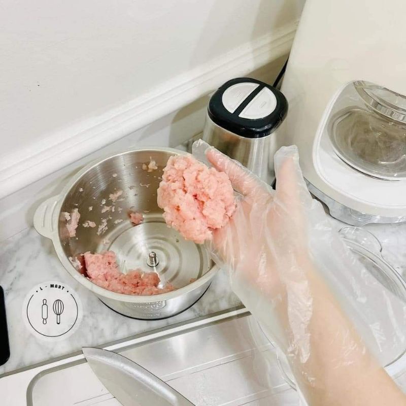 máy say thit  cối inox 2L có lưỡi thay thế