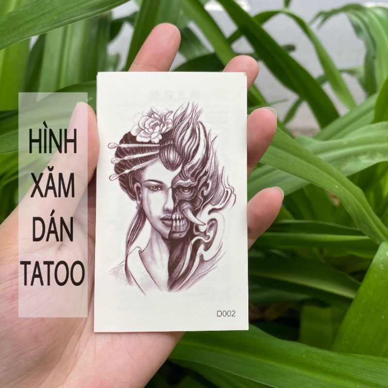 Hình xăm nghệ thuật d02 size nhỏ &lt; 10x6cm. Tatoo dán tạm thời