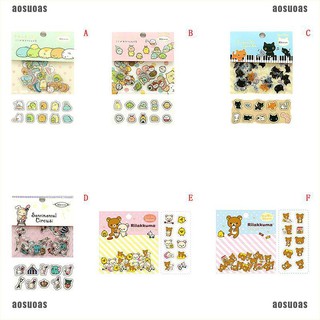 Bộ 80 Miếng Dán Họa Tiết Sumikko Gurashi Tự Trang Trí Túi Xách