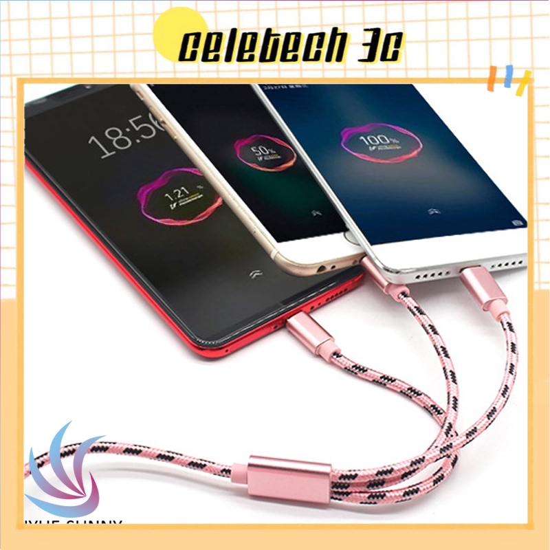 Dây cáp sạc truyền dữ liệu micro USB + IOS + loại C cho Iphone/Android