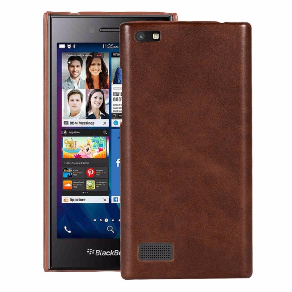 Ốp Lưng Blackberry Leap vân da Màu Nâu