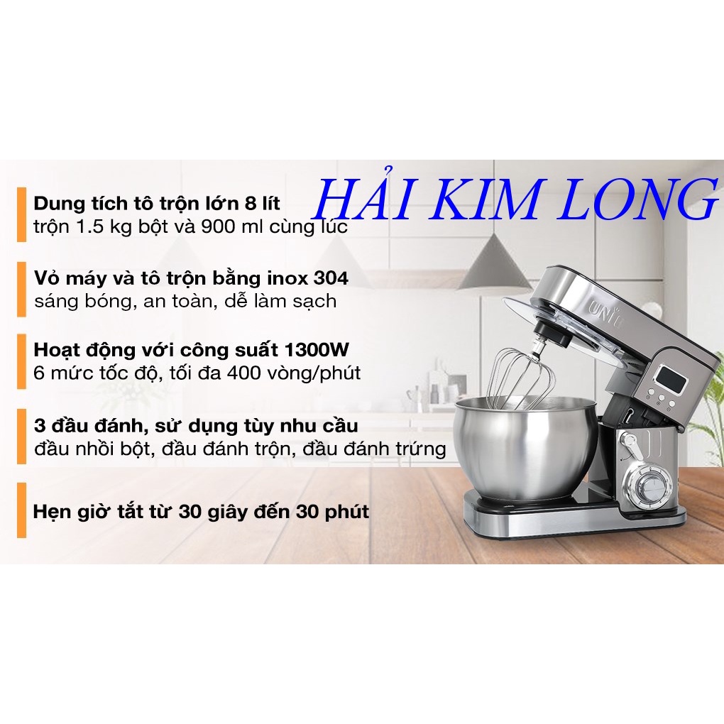 Máy nhồi, trộn bột đánh trứng đa năng UNIE EM5