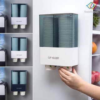 (Hàng Mới Về) Giá Đựng Cốc Giấy Treo Tường Chống Bụi Sử Dụng Một Lần