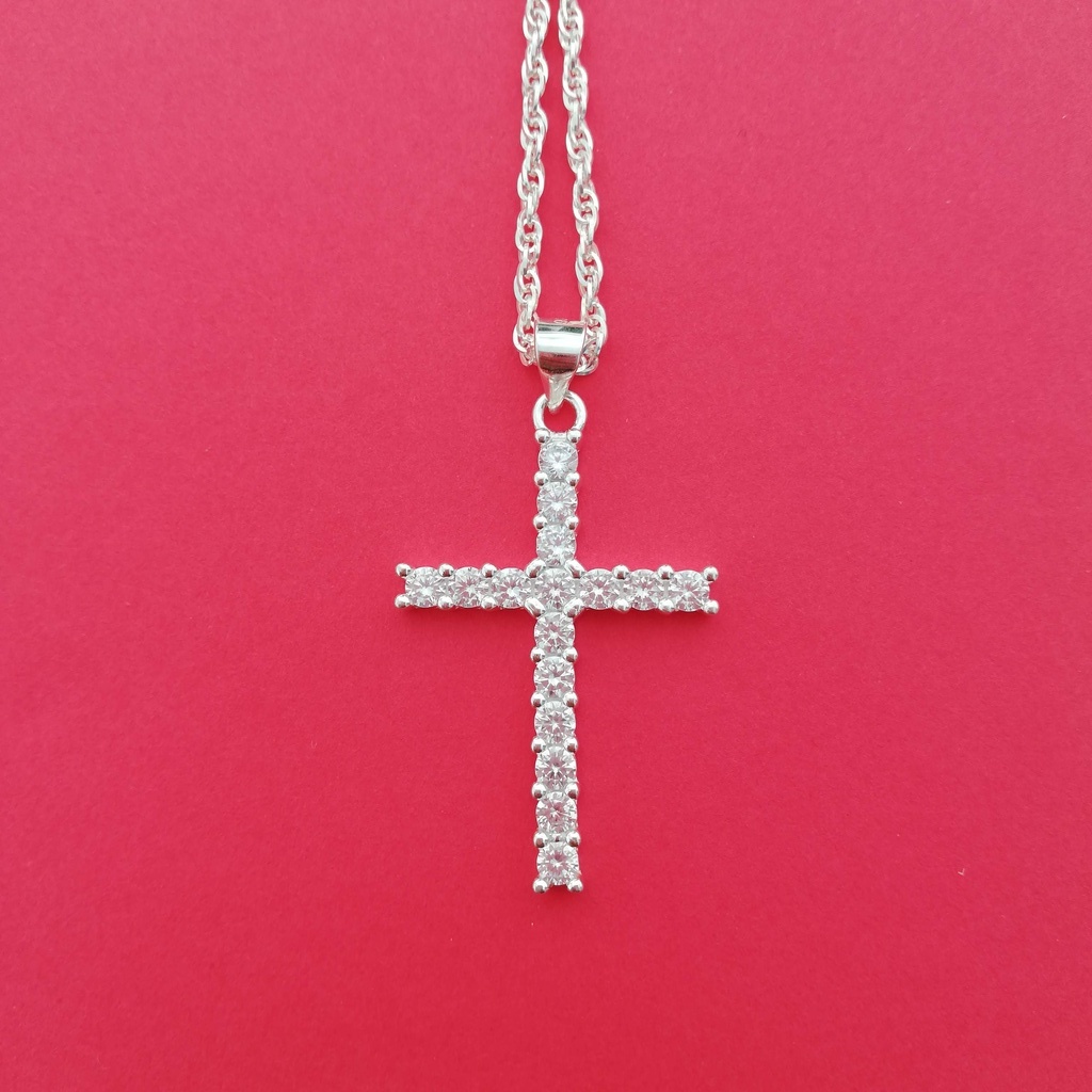 Thánh giá bạc ta - Mặt dây chuyền  D15 cho nam nữ, trẻ em - Quà tặng Công Giáo