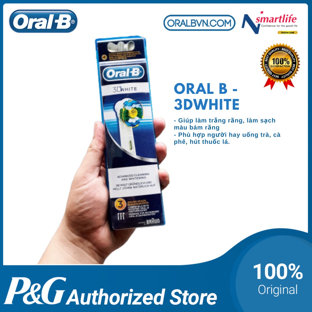 [Mã FMCGFSS giảm 8% đơn 250K] Đầu bàn chải điện Oral B thay thế CROSS ACTION giúp đánh tan mảng bám | BigBuy360 - bigbuy360.vn