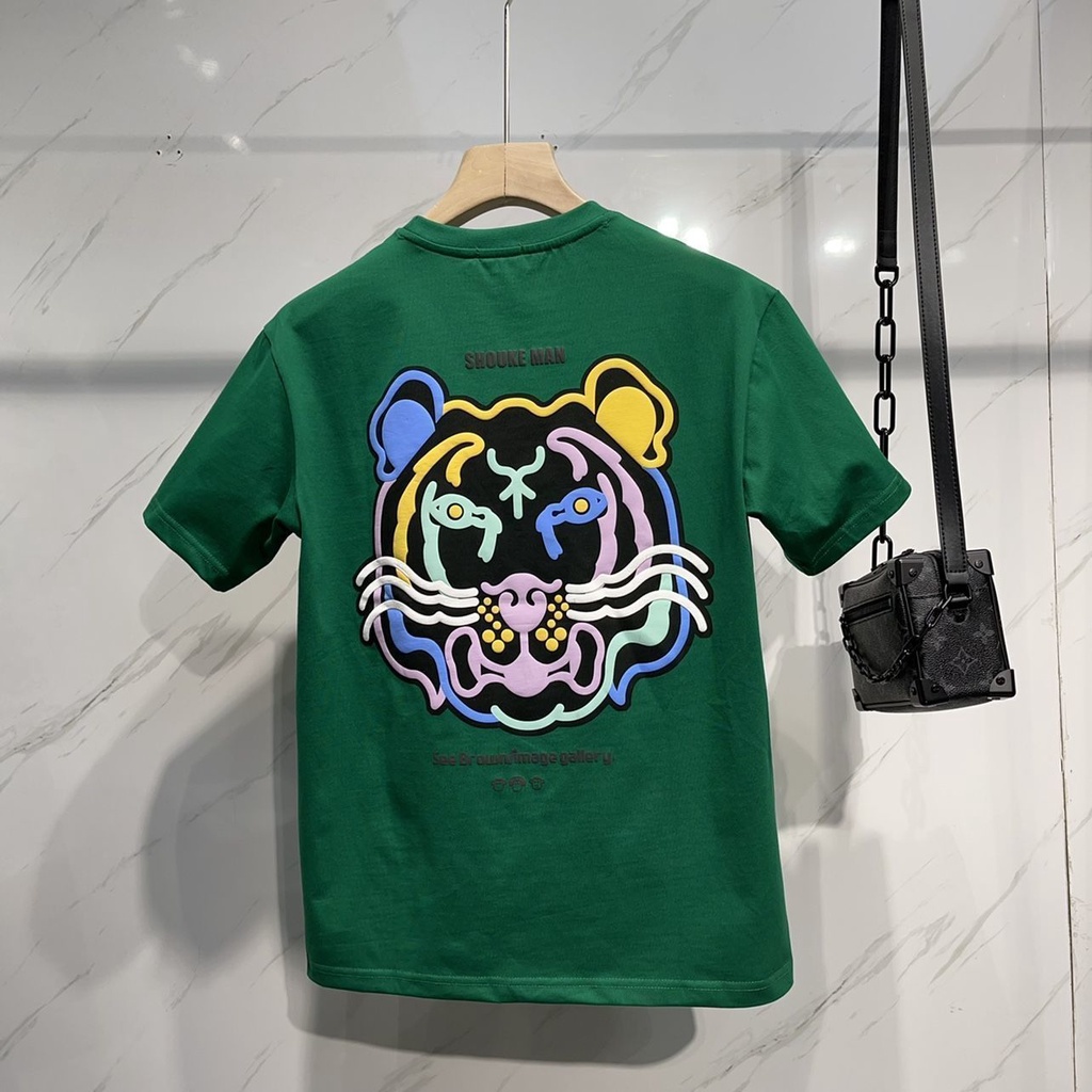 Áo Thun Cotton Tay Ngắn In Hình Hổ Thời Trang Mùa Hè Cho Bé Trai