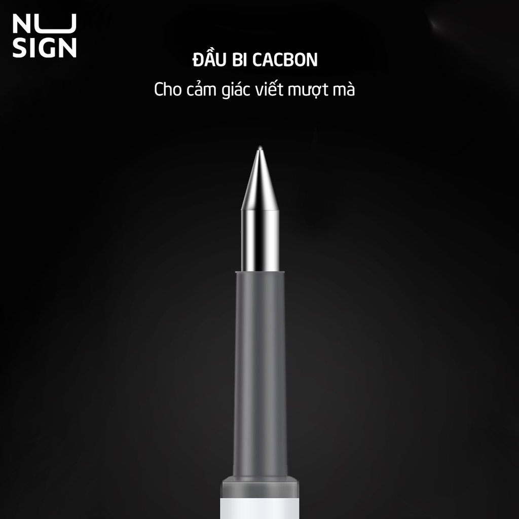 Bút gel Nusign 0.5mm mực Đen cao cấp - Công nghệ thiết kế từ Đức nét viết trơn tru - NS646