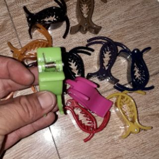 Set 6 cái cạp tóc bằng nhựa có 3 càng
