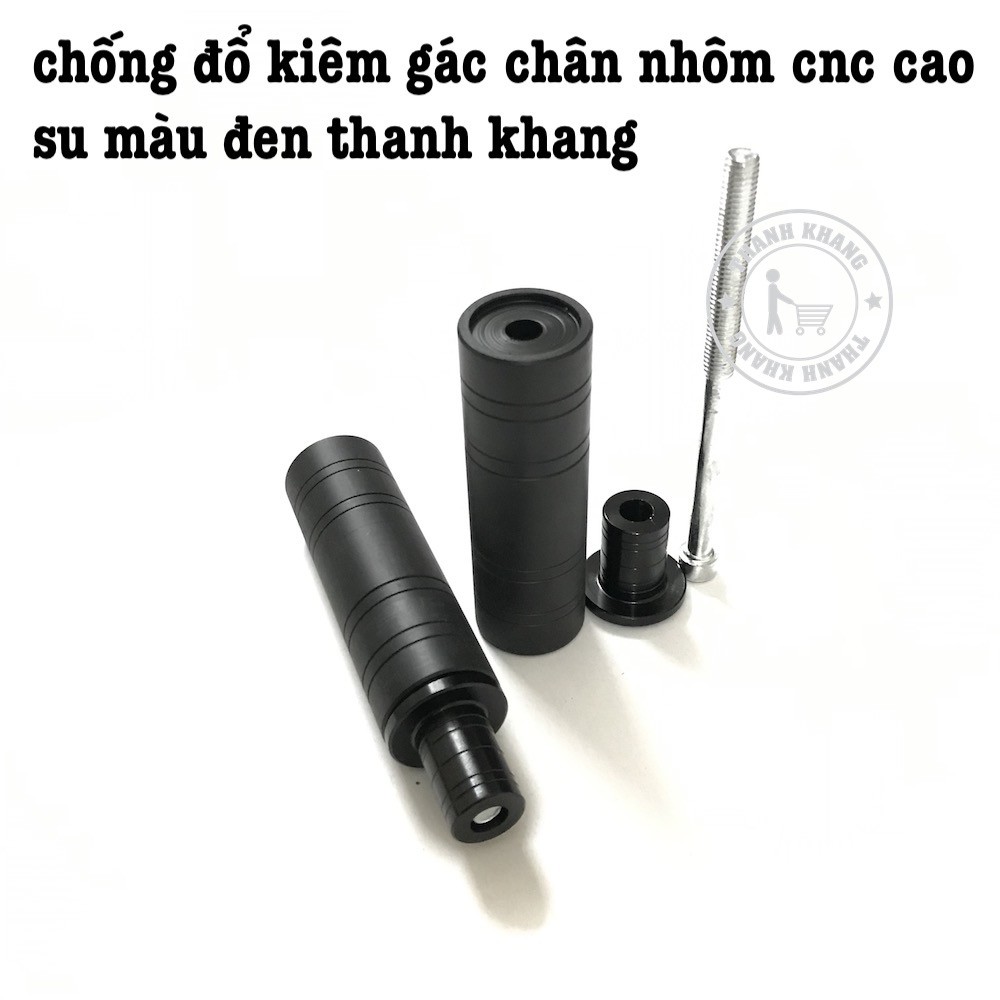 Combo chống đổ cao su trước sau mhôm ncn màu đen thanh khang 006001428 006001521