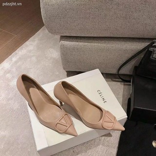 Giày cao gót mũi nhọn thời trang xuân thu 2021 cho nữ