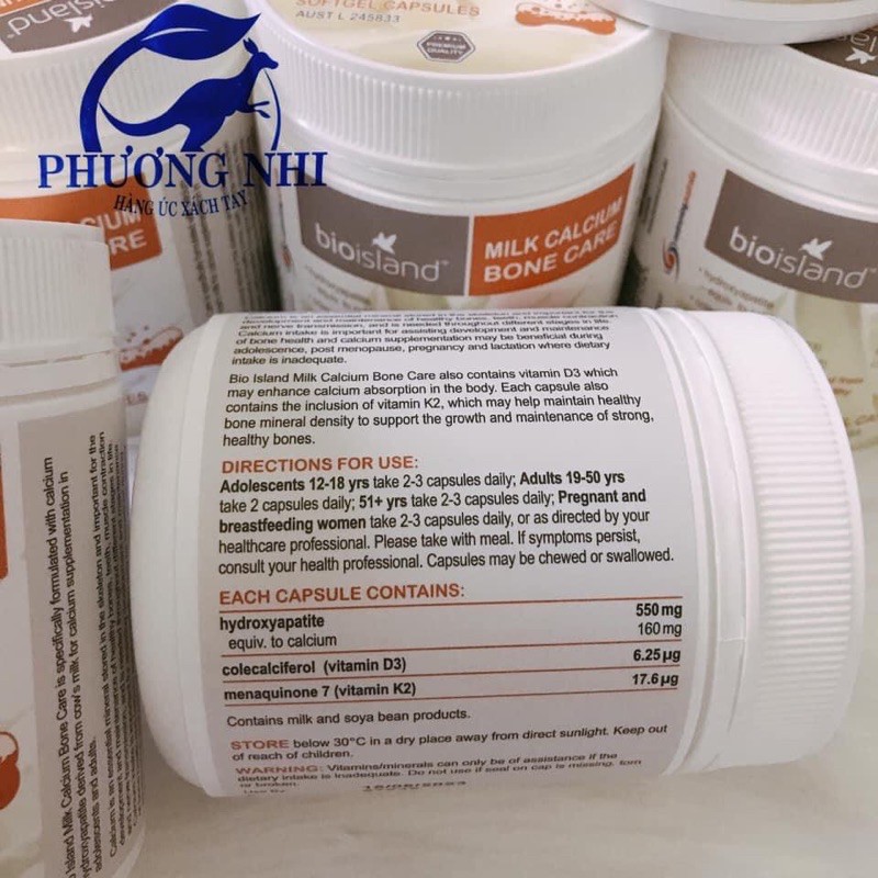 DATE 2026 - MILK CANXI BONE CARE BIO ISLAND 150 VIÊN - CANXI SỮA DẠNG VIÊN NANG