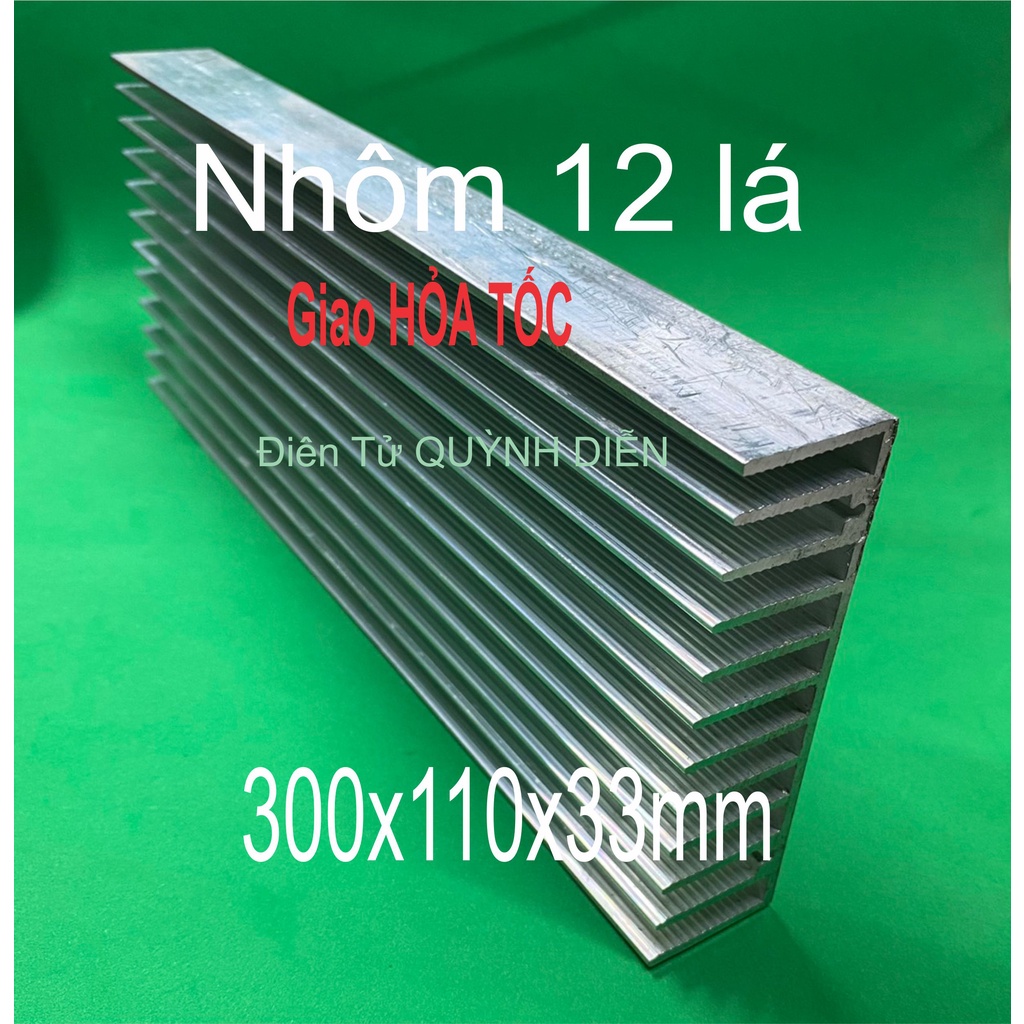 Nhôm tản nhiệt 12 cánh nhôm lá dầy Dài 30cm 1 miếng