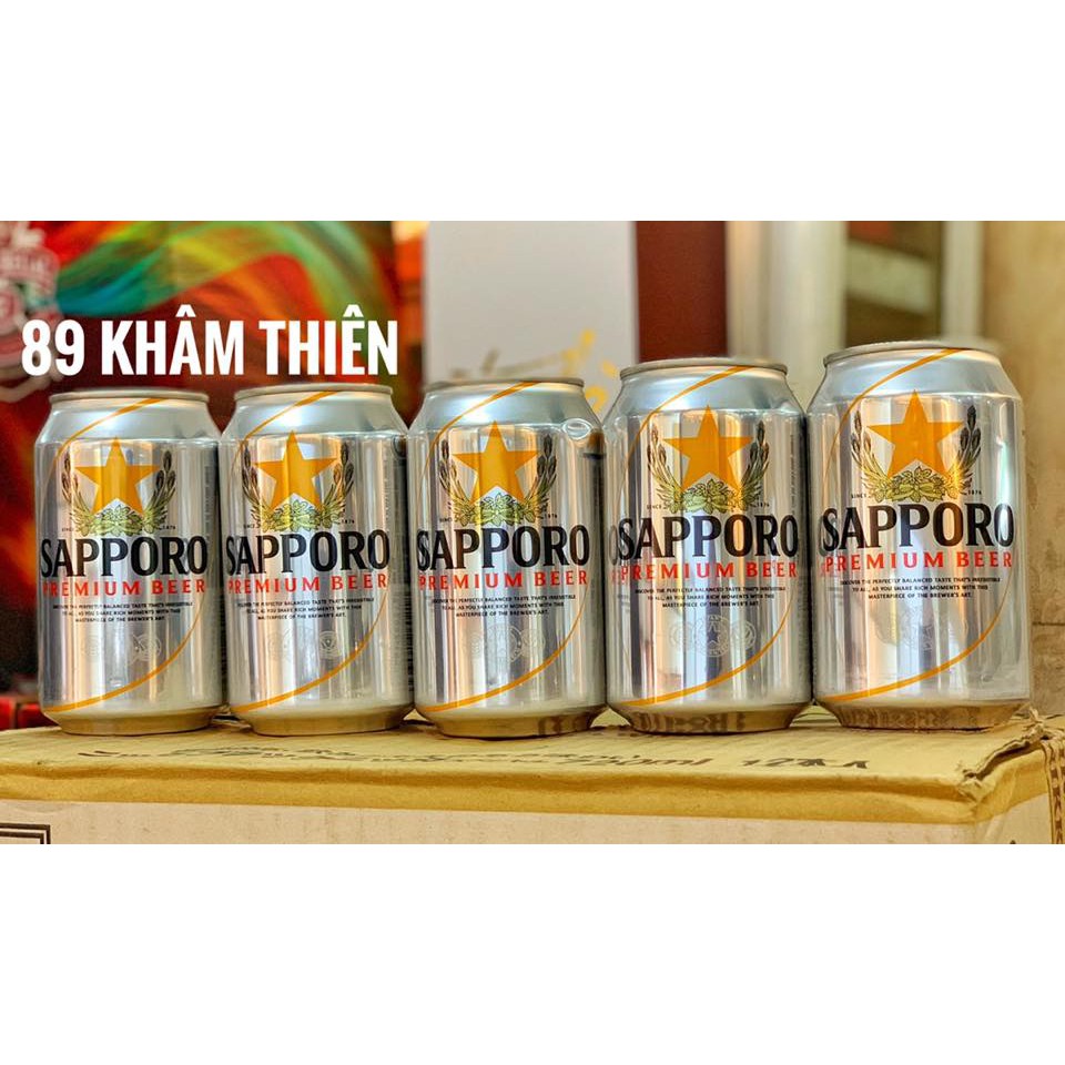 Bia Sapporo Nhật bản - lon 330ml - thùng 24 - Sản xuât Việt Nam