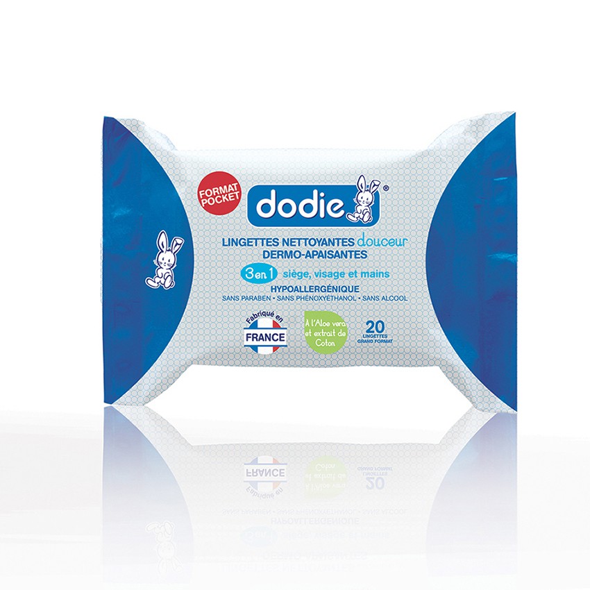 [MKB Gift] Khăn Ướt Bỏ Túi, nhỏ gọn dễ mang bên mình - 3 trong 1 Dodie (hộp 20 tờ)
