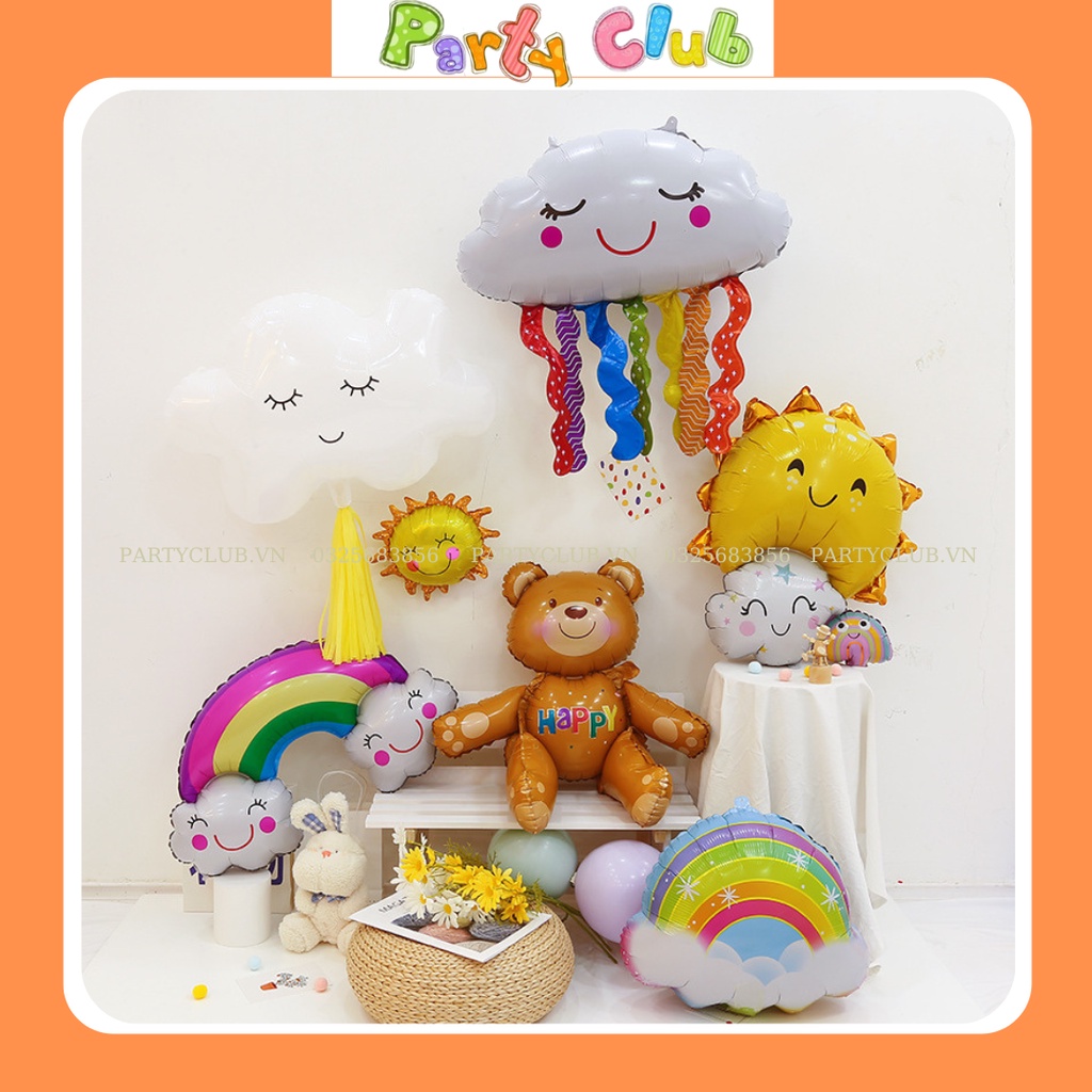 Bóng hình mặt trời - bóng mặt trăng trang trí sinh nhật