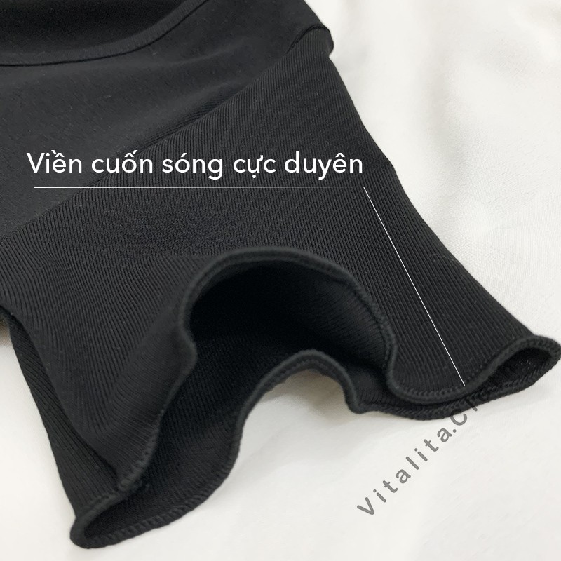 Áo Croptop tay ngắn ôm Body viền cuốn bèo màu Trắng / Đen / Xanh lơ / Vàng - Chất vải Cotton co giãn - Phối đồ cá tính