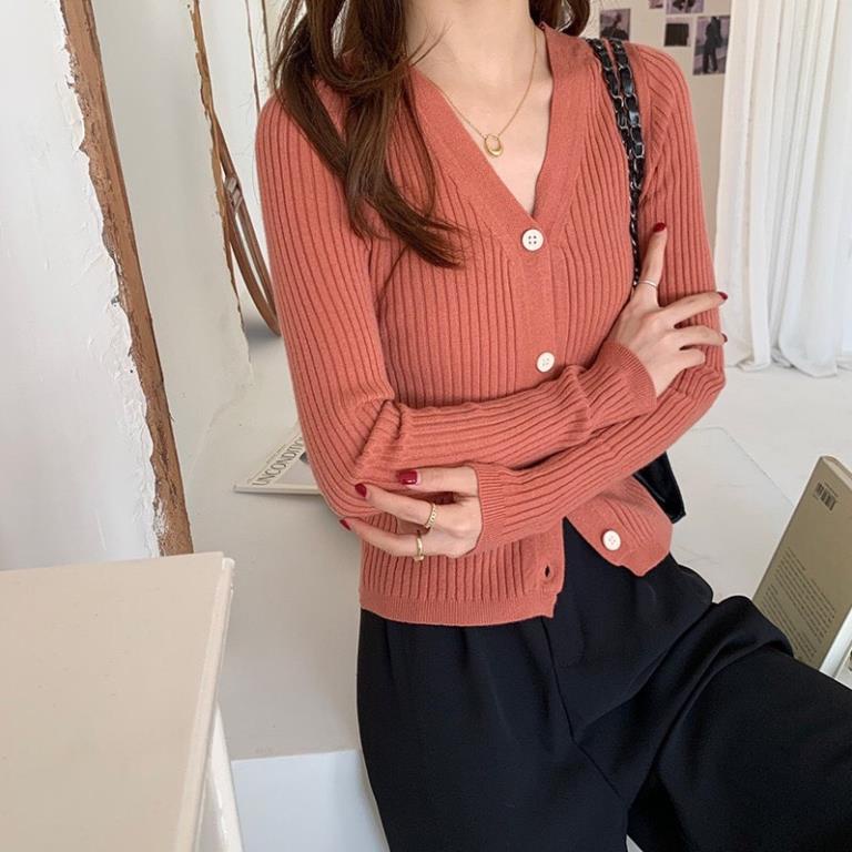 ÁO GÂN TAY DÀI CÀI NÚT XINH MÙA ĐÔNG A27 [Hàng Siêu Cấp] | BigBuy360 - bigbuy360.vn