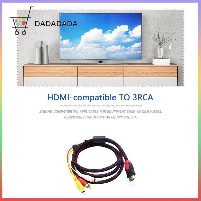 Cáp Chuyển Đổi 5ft Hdmi-Compatible Male Sang Rca Video Audio Av Cho Ps3 Ps4 Xbox One