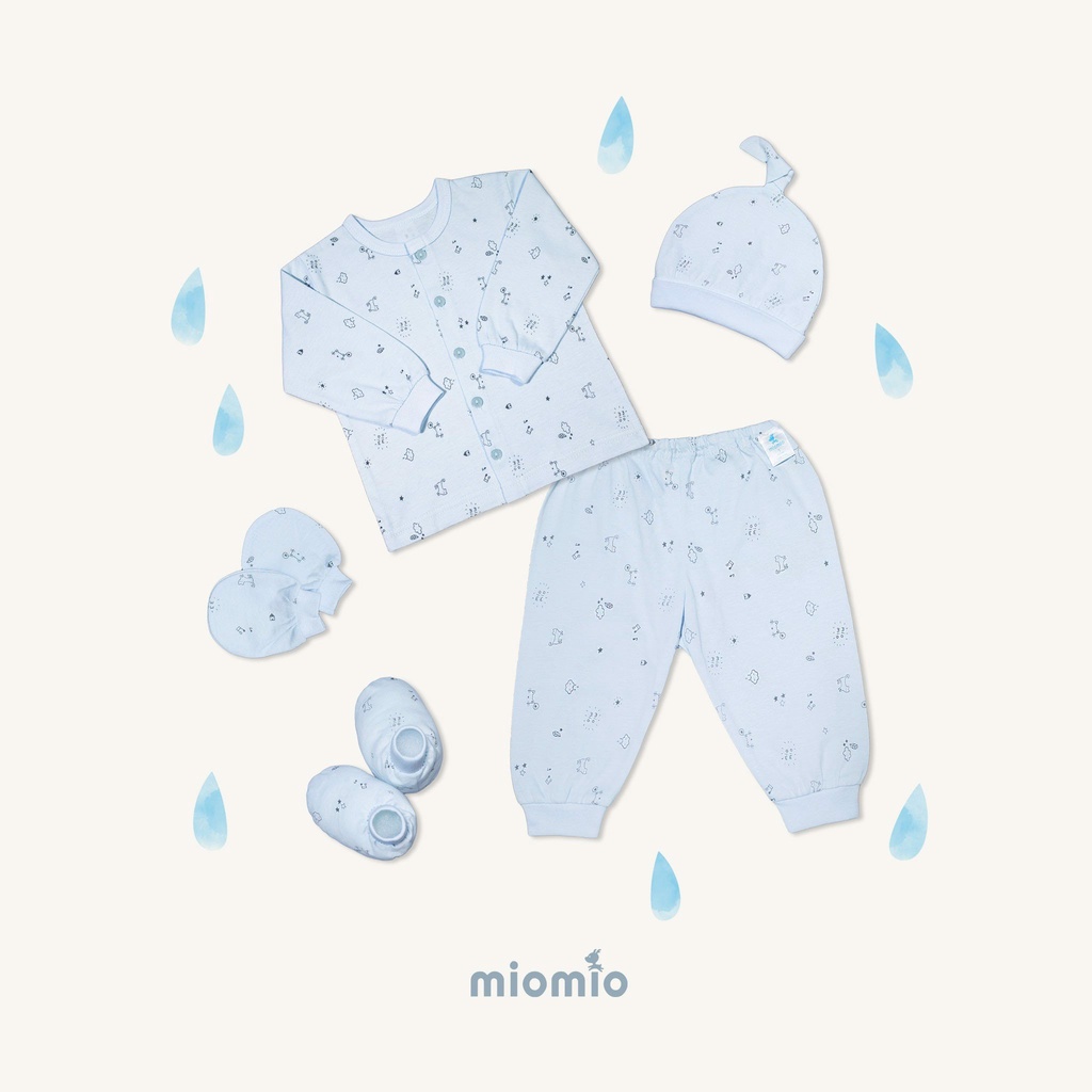 Set 5 Món Đồ Dài Sơ Sinh MIOMIO - Cho Bé Trai, Bé Gái (Từ 0-3M), Vải Cotton