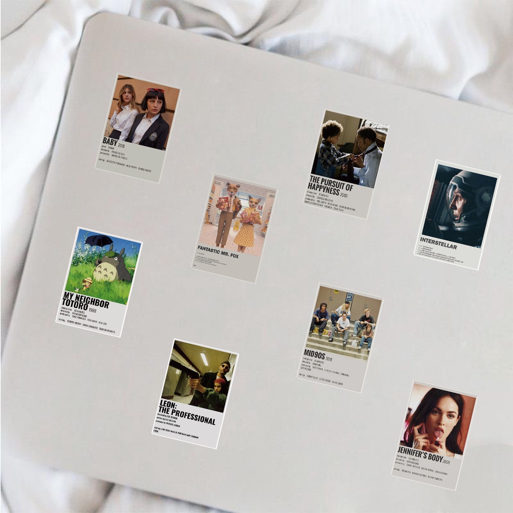 Set 64 sticker hình poster phim cổ điển hỗn hợp trang trí điện thoại/laptop/hành lý/dán tường/xe hơi/quà tặng DIY