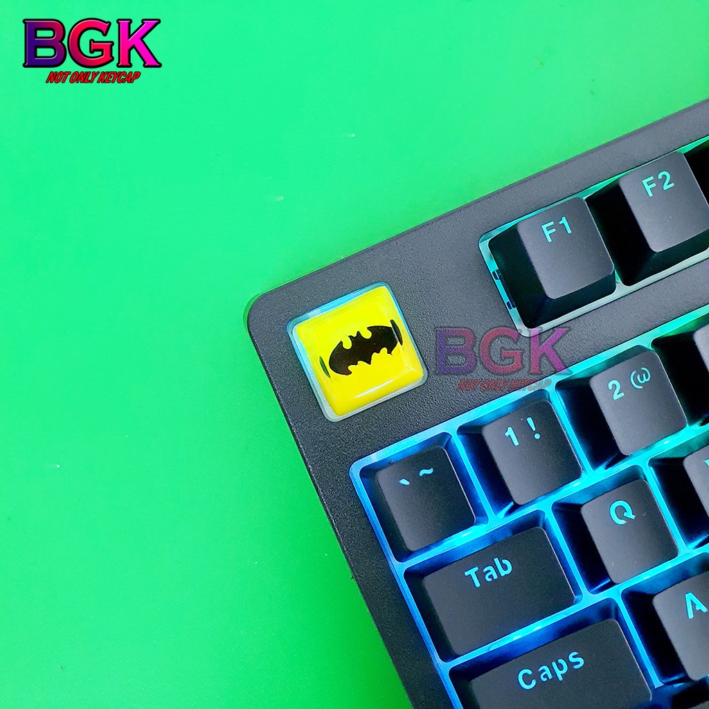 Keycap Lẻ hình LOGO Batman DC SA profile ( keycap resin độc lạ )( Keycap Artisan )