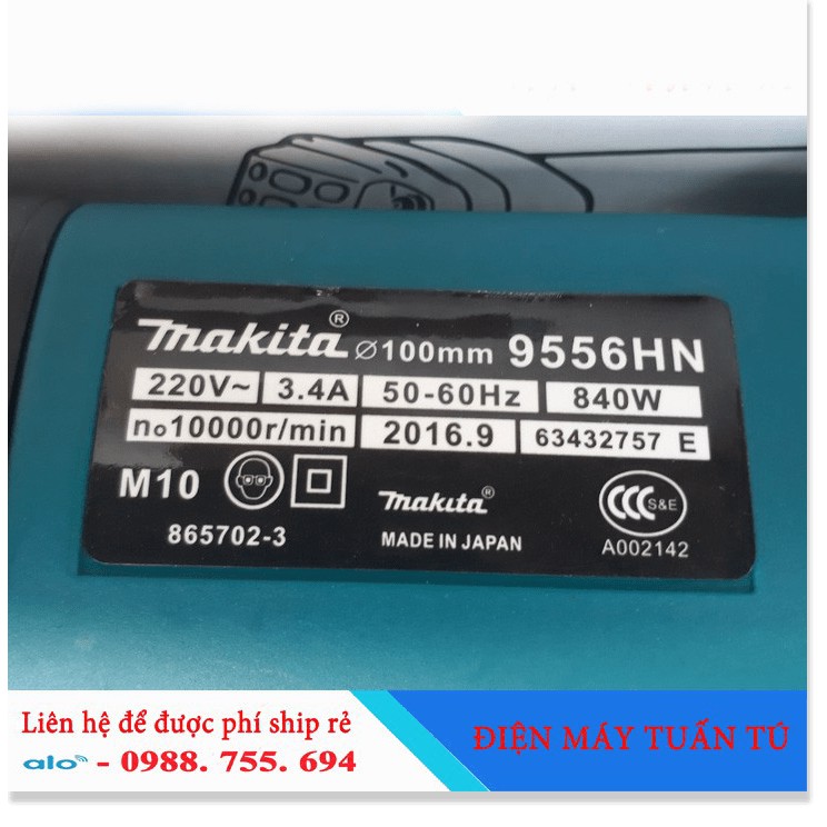 Máy mài góc Makita Nhật Bản 9556HN 100% dây đồng chịu nhiệt không bị nóng - Máy mài máy cắt đa năng cho thợ cơ khí